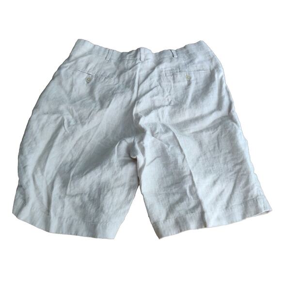 Lands' End Men's Linen Shorts Size 35 Regular Tan Pleated Front. - Picture 2 of 7